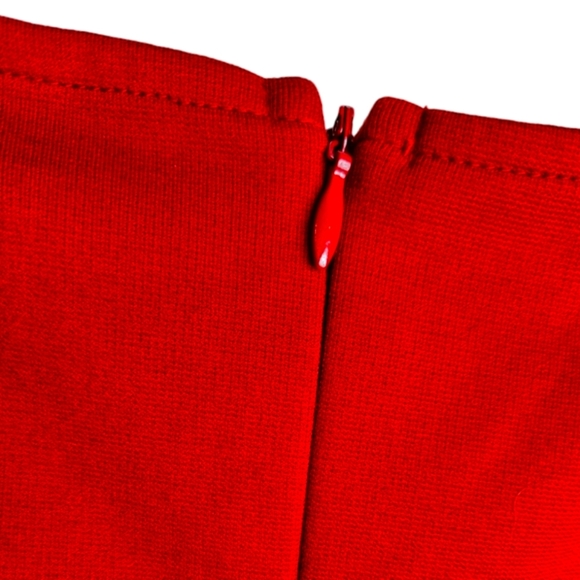 VFSHOW NWT XS RED FITTED MERMAID DRESS Midi, Short sleeved hidden zipper - Picture 2 of 7